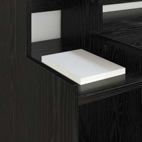 Bureau en bois chêne noir compact pour optimiser le télétravail
