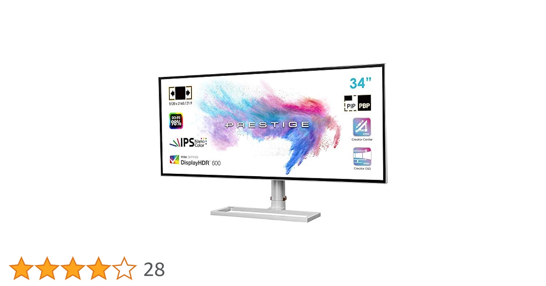 【希少】MSI Prestige PS341WU 34インチ 5K2K Prestige PS341WU | Designer & Creator's Monitor | We are