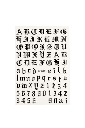 Siyah Tırnak Süsleme Stickerı, Dövme ve Tattoo