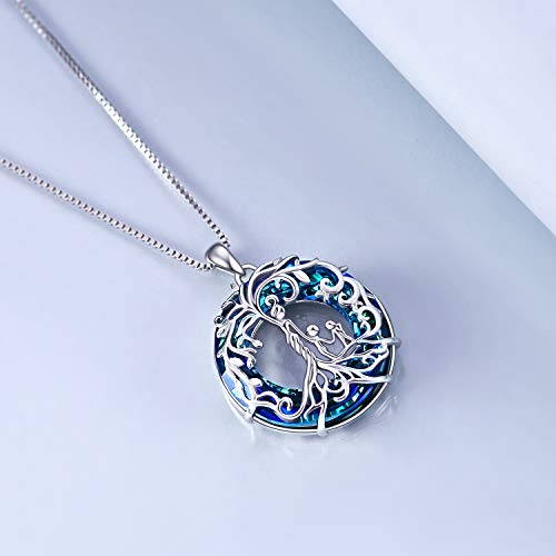 Toupop Mother And 2 Child Necklace Sterling Silver Tree Of Life Mom Necklace 2 Children Birthday Christmas Mothers Day Jewelry Gifts For Women Mom Grandma Mother From Daughter Son #TOP2