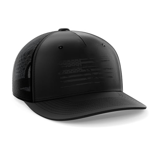 Tactical Pro Supply PVC American Flag Snapback Hat for Men and Women