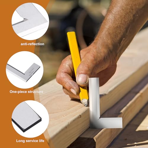 90°Precision Hair Angle, Try Square 63 x 40 mm 90 Degree Angle Try Angle Ruler Measuring Tool