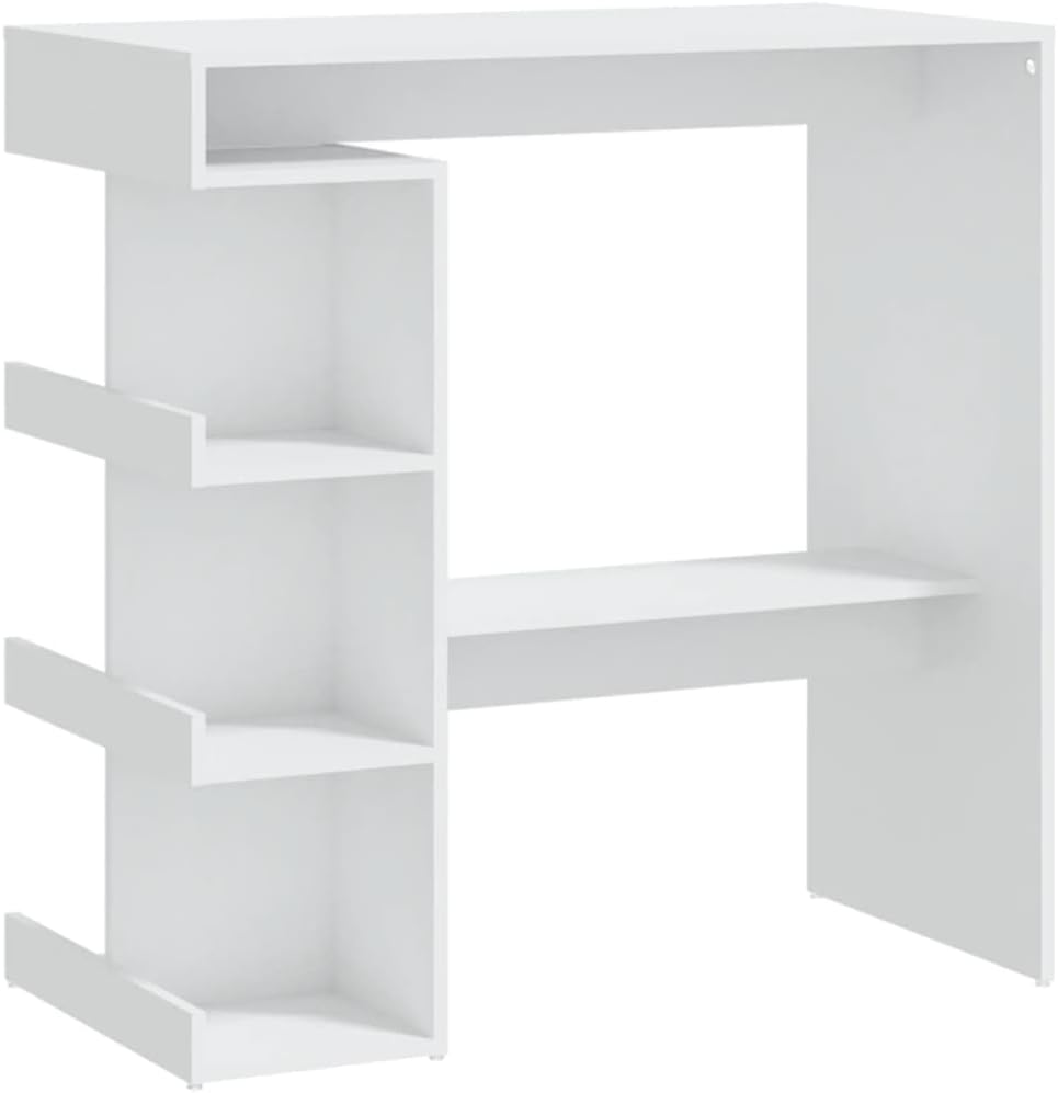 vidaXL Sleek Bar Table, Rectangular Shape, Compact Style, Handy Storage, Sturdy for Indoors, Minimalist Design