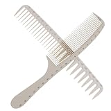ノーブランド品 2個 目盛り付き薄型理美容用ヘアカットコーム 軽量コンパクトで持ち運び簡単 ブレイディング カラーリングに サロン 家用スリング