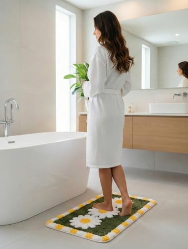Image of HOMEKART Microfiber Bath Mat 2000 GSM, Super Soft & Absorbent Anti-Skid Bathroom Floor Mat, Quick Dry Door Mat for Bathroom, Bedroom & Kitchen (40x60 cm, Navy Blue) Pack of 1
