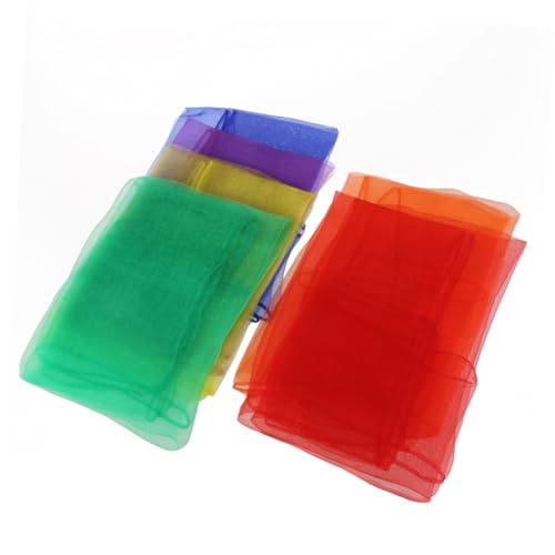 Colors Hemmed Square Chiffon Dance Scarves for Boys Girls Stage Props Gauze Towels