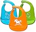 Baby Bibs,Silicone Bibs for Newborns Infant Toddlers,Comfortable Soft,Easily Wipes Clean,Baby Gifts,Set of 3 Colors (3pcs)