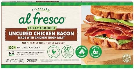 al fresco Fully Cooked Uncured Chicken Bacon 3 oz