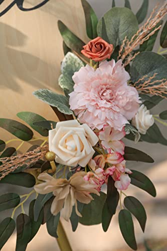 Rongflower Artificial Flower Swag Set Of 2 For Fake Flower Arrangements Wedding Welcome Ceremony Sign And Reception Backdrop Floral Decoration (Champagne Pink) #TOP4