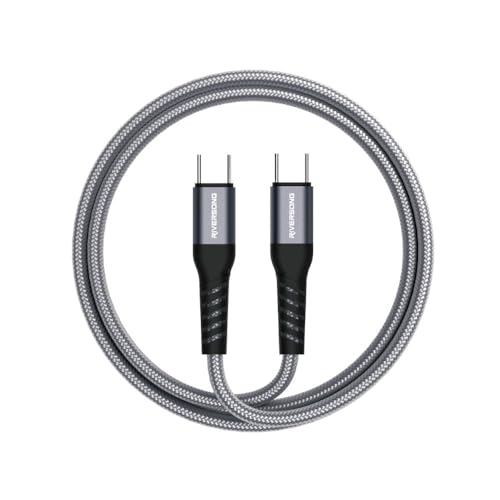 RIVERSONG Hercules C6 USB-C to USB-C 100W PD Fast Charging Cable 480 Mbps Data Transfer Braided Wire Durable Type-C Charger Cord for Laptop Tablets & Smartphones 3 Meter