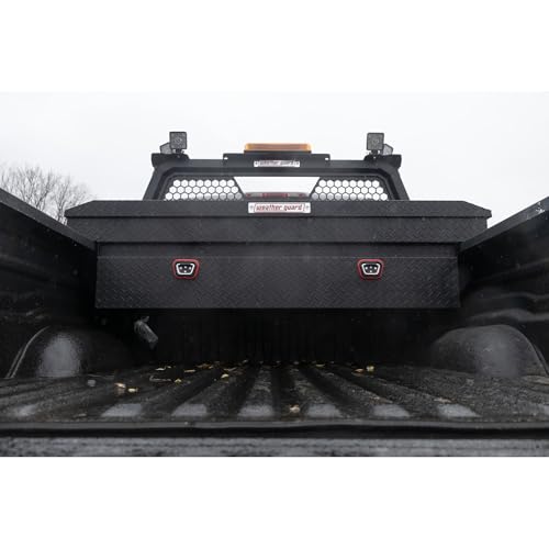 Image of Weather Guard Model 127-52-04 Saddle Box, Aluminum, Full Standard, Textured Matte Black, 11.0 cu ft