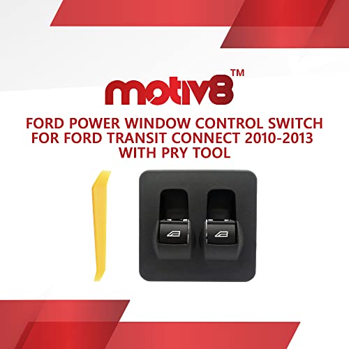 Motiv8 Ford Power Window Control Switch – Fits 2010-2013 Ford Transit Connect With Pry Tool | Replaces 9T1Z-14529-A, 9T1Z14529A, Sw-7261, Sw7261, Dws785, 1S14142 #TOP5