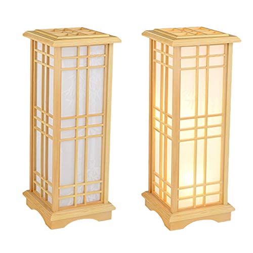 Dyrabrest Floor Lamp Modern Japanese Tatami Style Square Shape Oak Wood Solid Wooden Floor Standing Lamp Warm Light Wooden Furniture E27 Led Lamps For Living Room Hallway Home #TOP18