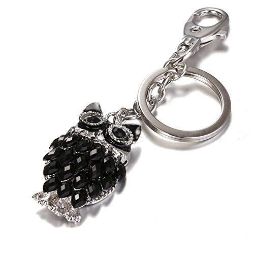 Preisvergleich Produktbild GMTEXTILES Mode Schwarze Eule tragbare Schlüsselbund Brieftasche und Tasche Schnalle Urlaub Geburtstagsgeschenk