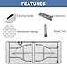 Lovswan 6FT Folding Table, Portable Fold-in-Half Plastic Utility Table with Carrying Handle, Heavy Duty Indoor Outdoor Dining Picnic Camping Party Table, Waterproof & Scratch Resistant, White