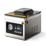 10 inch Chamber Vacuum Sealer with Oil Pump | Heavy Duty, Ideal for Wet Food, Liquids, Powders and Sous Vide, work well with bags from Vacmaster and Avid Armor, Industrial Grade, Vesta Precision OP10