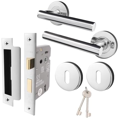 EAI Polished Chrome Door Handle Set Cover