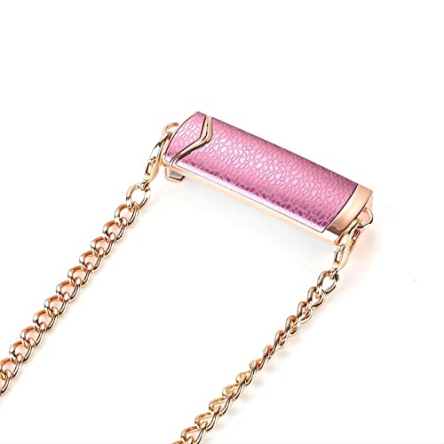 YUEHAPPY Mobile Phone Crossbody Chain Back Clip, Universal Metal Phone Lanyard Holder, Adjustable Metal Chain Clip for All Smart Phones & Travelling, Going out or Daily Life, Detachable (Gold Pink) Cover