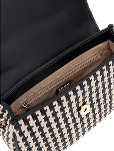 Sac Mirema Top Handle Flap Bag Black Multi GUESS compact et spacieux