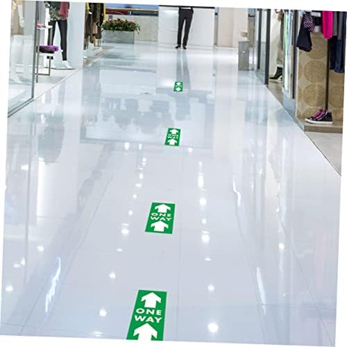 NUOBESTY 5 adet su geçirmez tek yönlü sokak zemin çıkartması, yön okları ile, iş yerleri ve halka açık yerler için güvenlik uyarıları olarak kolay uygulanan zemin levhaları - Görsel 5
