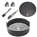 Molde Silicona Freidora De Aire Air Fryer - Cesta Recipiente para Freidoras De Aire + Accesorios Freidora Sin Aceite: Guantes, Pinzas, Cepillo para Aceite y Alfombrilla Freidora aire.