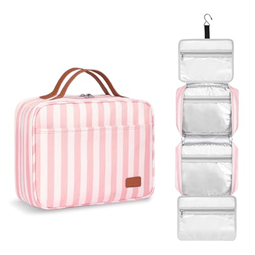 Hanging Travel Toiletry Bag for Women, Portable Toiletry Bag for Travel Size Essentials, Water-resistant Large Travel Makeup Bag with Hook for Toiletries, Cosmetics, Travel Accessories
