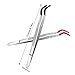 2 PCS Craft Tweezers with Rubber Tips, Metal Sticker Tweezers Soft PVC Coated Curved Angled Tweezers Anti-Satic Non-slip Industrial Clip Tong Tools for Lab Jewelry Making,DIY Crafting, Stamp,Coins