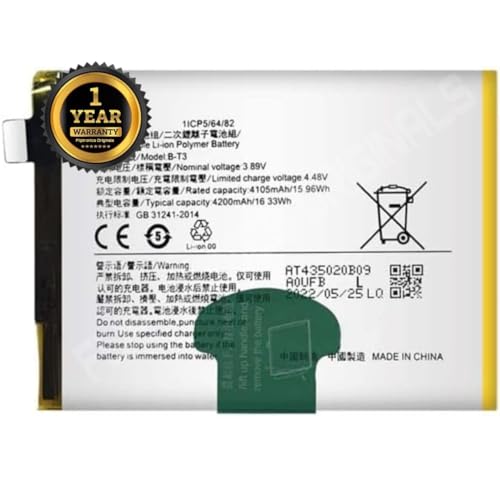 Image of B-T3 Battery for Vivo V23 5G Battery with 1 Year Warranty****(P351)