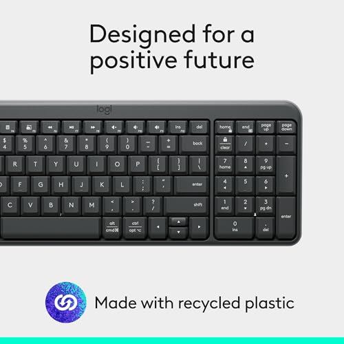 Logitech K250 Compact Wireless Bluetooth Keyboard with Number Pad, Graphite - image 9