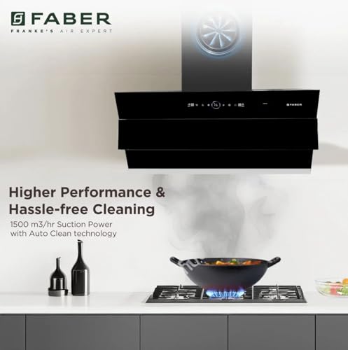 Image of Faber Comet 90cm 1600m /hr BLDC Autoclean Filterless Slant Chimney| Built In Oil Collector|Touch & Gesture Control| 12Yr Motor, 5Yr Comprehensive Warranty by Faber | HOOD COMET FL HC SC BK IN 90