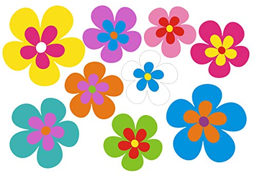 Autocollant pour voiture, Design?: Fleurs Mini 08?51 Pièces ? Mélange multicolore.