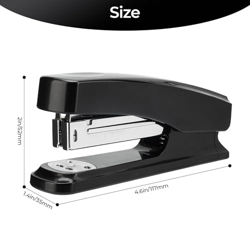 M&G Desktop Stapler with 100 Staples and Remover, 25 Sheet Capacity, Two Binding Modes, Basic Stapler for Office School Home, Black - Thumbnail 3