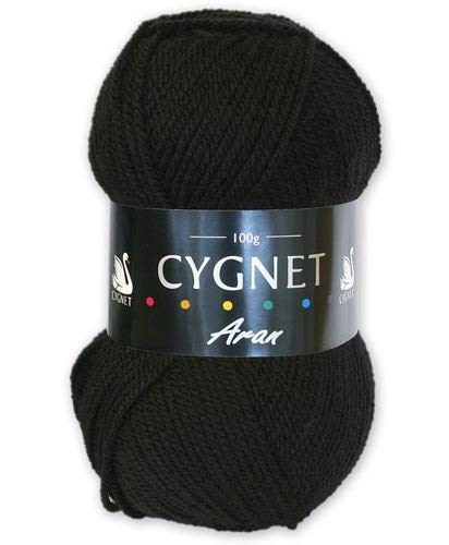 Cygnet Yarn Black Cygnet Aran 217
