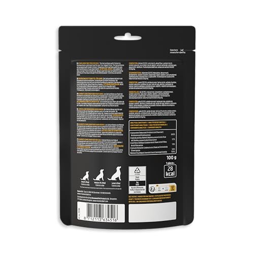 Rosewood Calcium Bones Huhn – Kleiner Kausnack für Hunde, Hundesnack aus Rinderhaut mit extra Kalzium, unterstützt die Zahnpflege, ohne Getreide, ohne künstliche Zusatzstoffe, 100 g