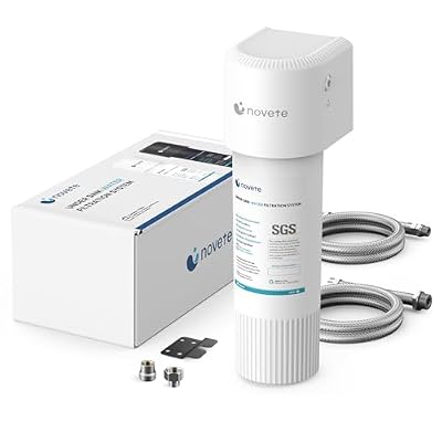NOVETE Under Sink Water Filter UWF0A?PC, NSF/ANSI?42 &?372 Certified, Reduces 99.5% Chlorine, Lead, PFOA/PFOS, Bad Taste, Direct Connect to Kitchen Faucet, 30K Gallons, USA Tech, White