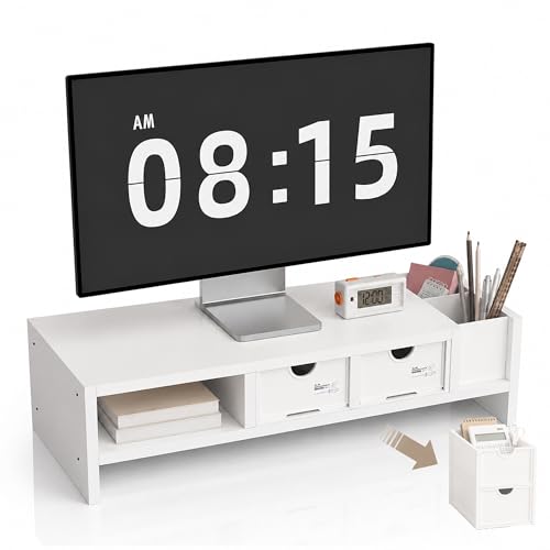 AJIEQAQ Monitorständer mit Stauraum 50x19