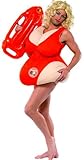 Smiffys Unisex Baywatch Kostüm, Gepolsterter Badeanzug, Größe: One Size, 36735
