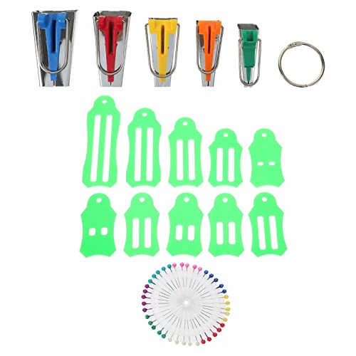 VICASKY 1 Set Patchwork Edger Quilt Kits Quilting Tools Twill Tape Bias Maker Tool Double Fold Bias Binding Tape Bias Tape Makers DIY Sewing Tools Sewing Binding Maker Manual Making Tools