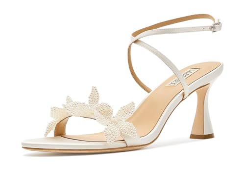 Badgley Mischka's Whitney Heeled Sandal, Soft White, 8.0