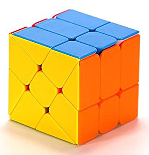 Image of HAWKISTER Kid Moyu Mfjs Meilong Windmill Cube Stickerless High Speed Mofang Jiaoshi Magic Cube