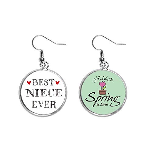 Pendientes de primavera con corazón colgante grabado una joya decorativa excepcional