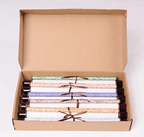 Blank Hanging Scroll 6 Pcs Chinese Xuan Paper Art Wall Scrolls For Sumie And Calligraphy (6 Colors) #TOP2