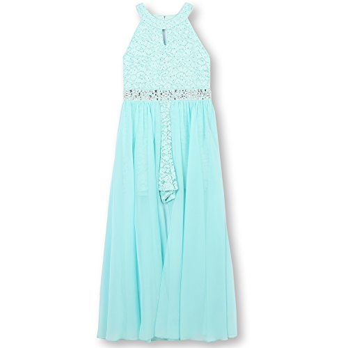Speechless Big Girls High Neck Maxi Romper Dress, Aqua, 10