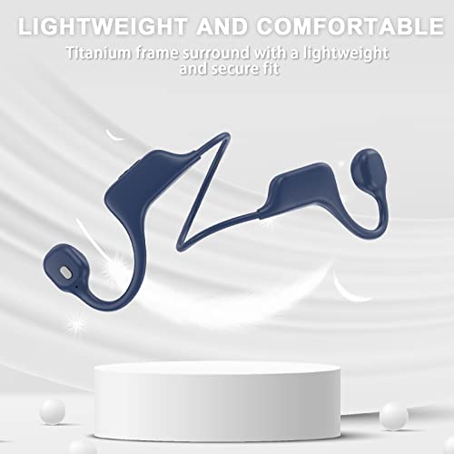 Panadia Bone Conduction Headphones, Open Ear Bluetooth Headphones With Built-In Mic, Ipx7 Waterproof Wireless Sport Headset For Running Workout Gym (Dark Blue) #TOP5