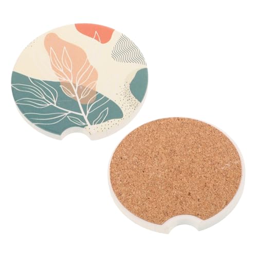 Anneome Car Cup Coasters 2pcs Ceramic Coasters Car Accessories for Women Decorative