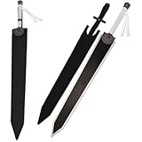 ZiQing Dragon Slayer Berserk Guts Sword 49Inch Full Metal Roleplay Prop with Sheath， Collectible Display Piece