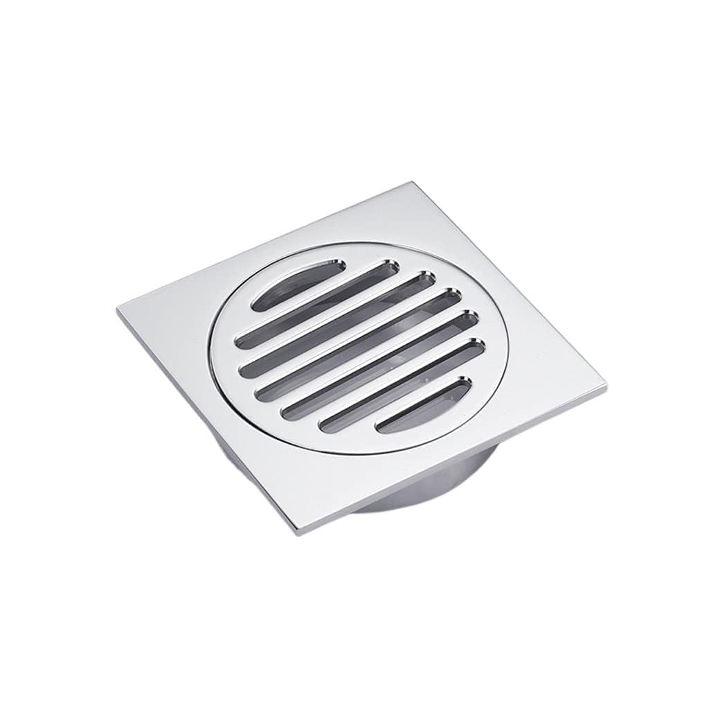 floor drain， 1pc Bathtub Shower Drainer Floor 8.7cm Brass Chrome Square Drain Waste Grate