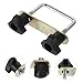SOLUSTRE Car Luggage Rack U-Bracket Clamps 3.93X3.54 Inch Metal Roof Rack Mounting Hardware Secure Fit for Cargo Carrier Accessories Compatible with Suvs and Sedans