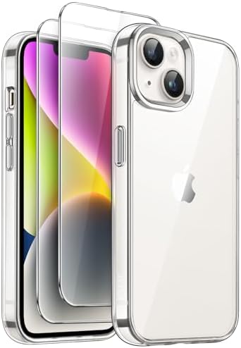 JETech 3 in 1 Magnetic Case for iPhone 15 6.1-Inch with 2 Pack Tempered