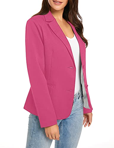 Lookbookstore Womens Blazers Spring Blazer Blazer For Women Business Casual Womens Jackets Fall Womens Blazers For Work Professional Spring Blazers For Women Hot Pink Size L Size 12 14 #TOP4